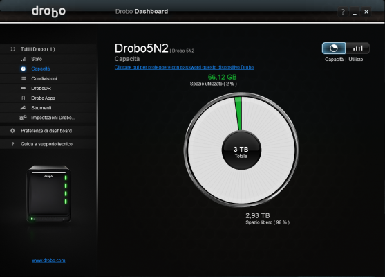 Drobo 5N2 Capacità