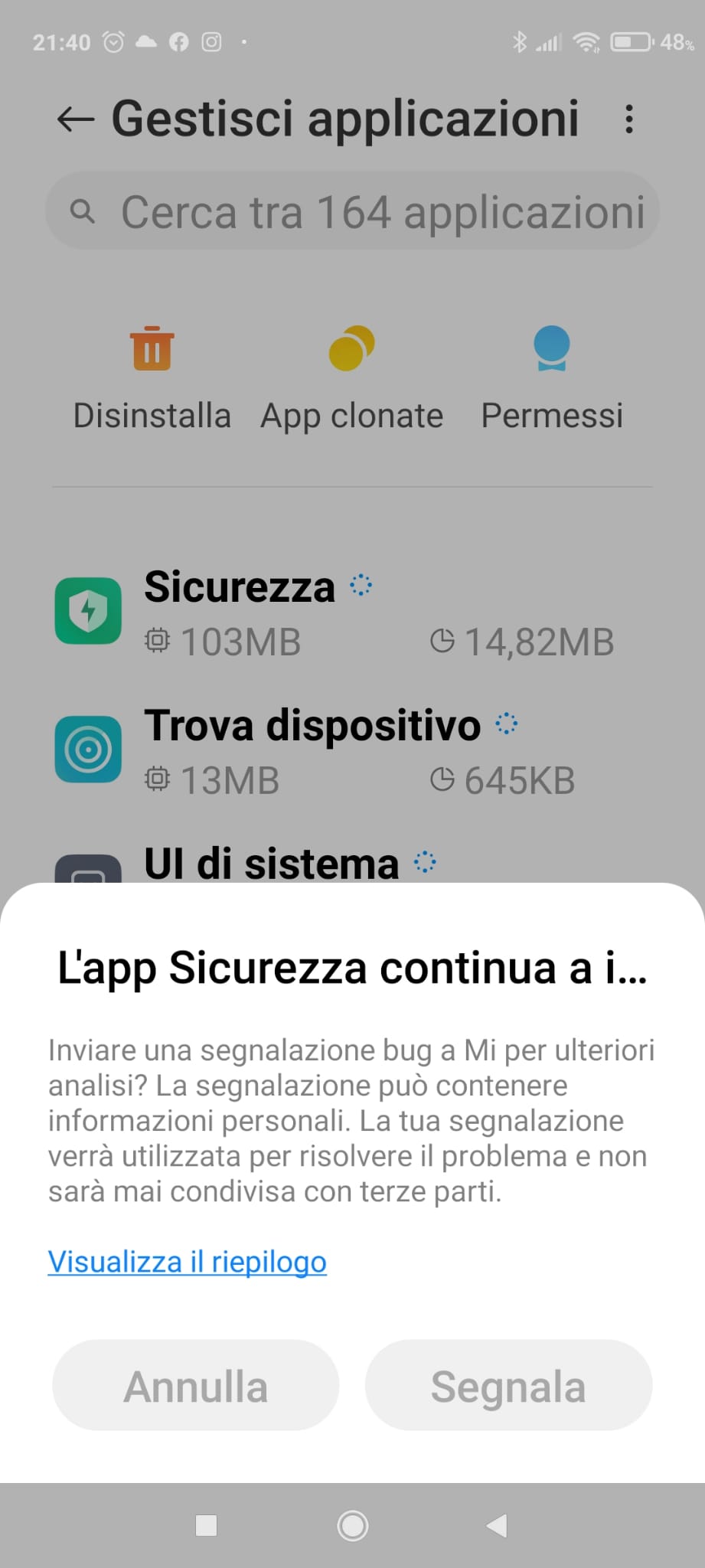 Xiaomi "L'app Launcher di sistema continua ad interrompersi" Come