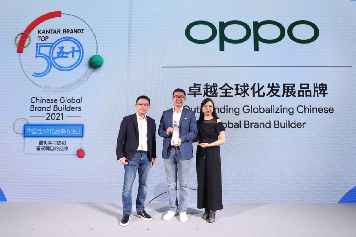 OPPO Outstanding Globalizing Chinese Global Brand Builder Google e KANTAR