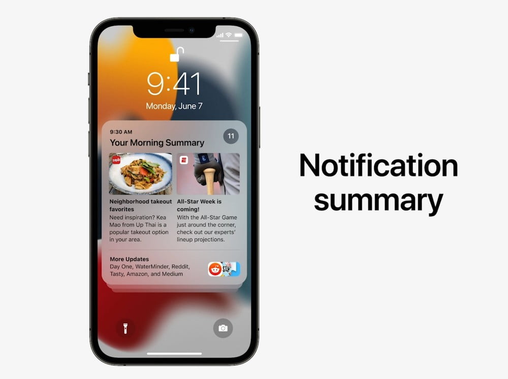 Notifiche iOS 15