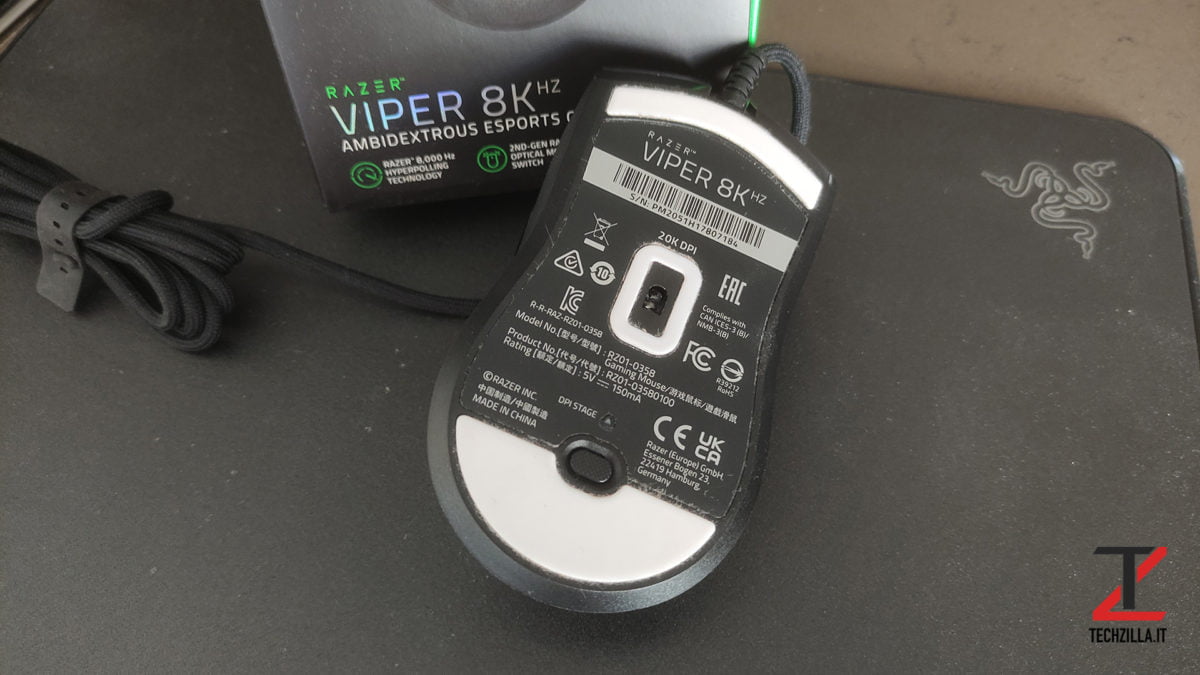 Sensore e polvere Razer Viper 8k