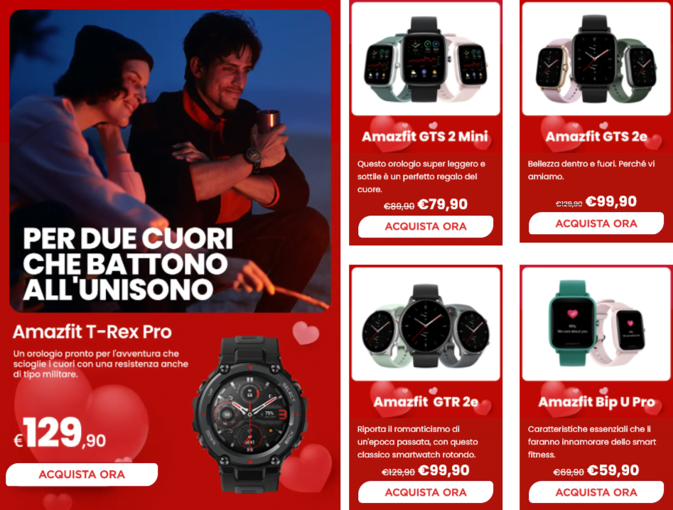 San Valentino Amazfit: tanti sconti e due bundle esclusivi per lui e per lei 4 promo amazfit