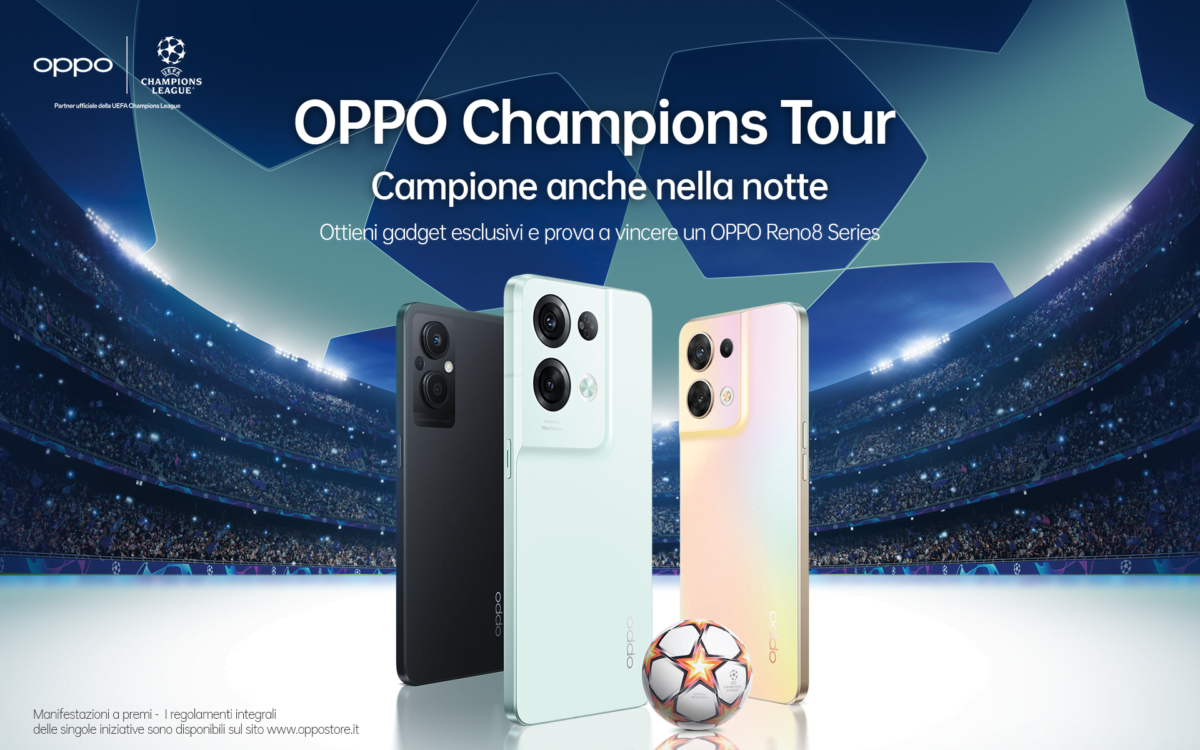 Al via l'OPPO Champions: l'esperienza della UEFA per i centri commerciali italiani. Ecco le date 4 OPPO Champions Tour KV