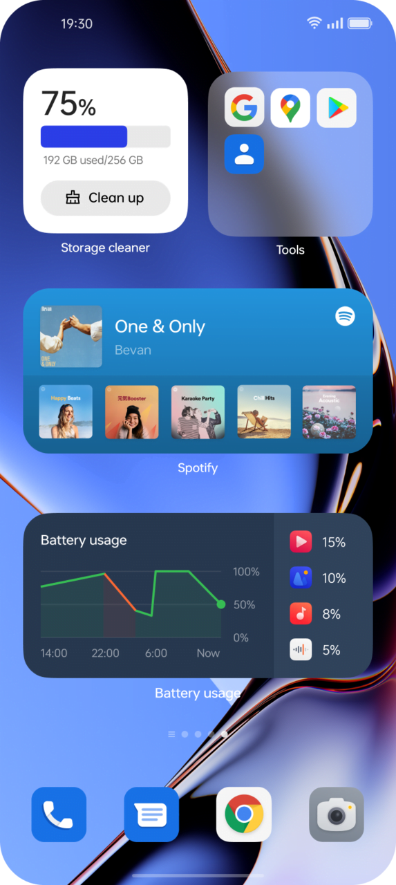 Spotify homescreen widgets