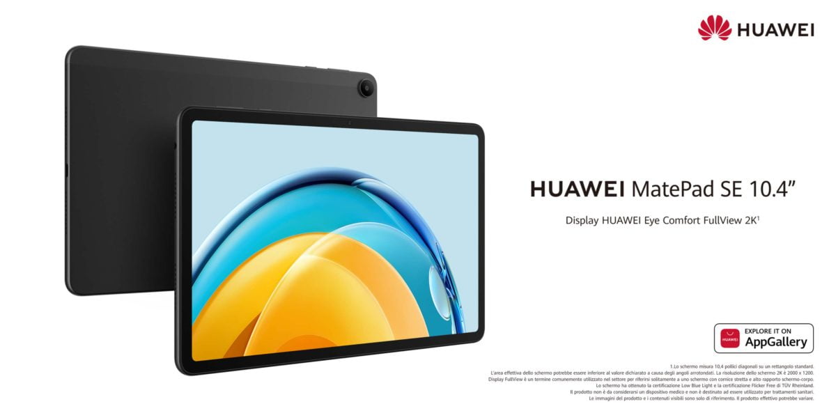 HUAWEI presenta il nuovo MatePad SE 10.4” già disponibile a 239€ con promo 2 huawei matepad se 10.4