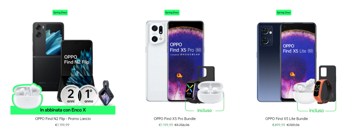 OPPO SPRING DAYS: tante offerte per l'arrivo della primavera fino al 29 Marzo 3 oppo store spring 2