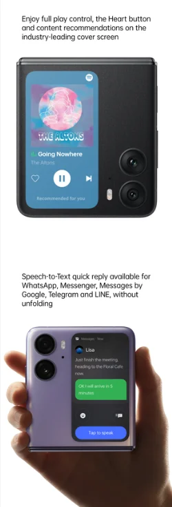 OPPO FIND N2 FLIP: arriva il widget Spotify e le risposte rapide con la voce 4 oppo n2 flip 2