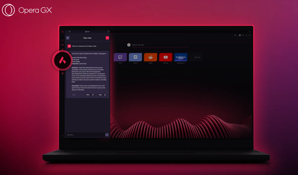 Opera GX introduce Aria, l'AI per migliorare la navigazione web 2 opeera GX Aria