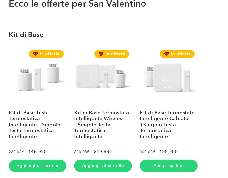 San Valentino tado°: con l’acquisto di un prodotto ne ricevi un altro in omaggio 2 screenshot shop.tado .com 2024.02.14 12 52 45