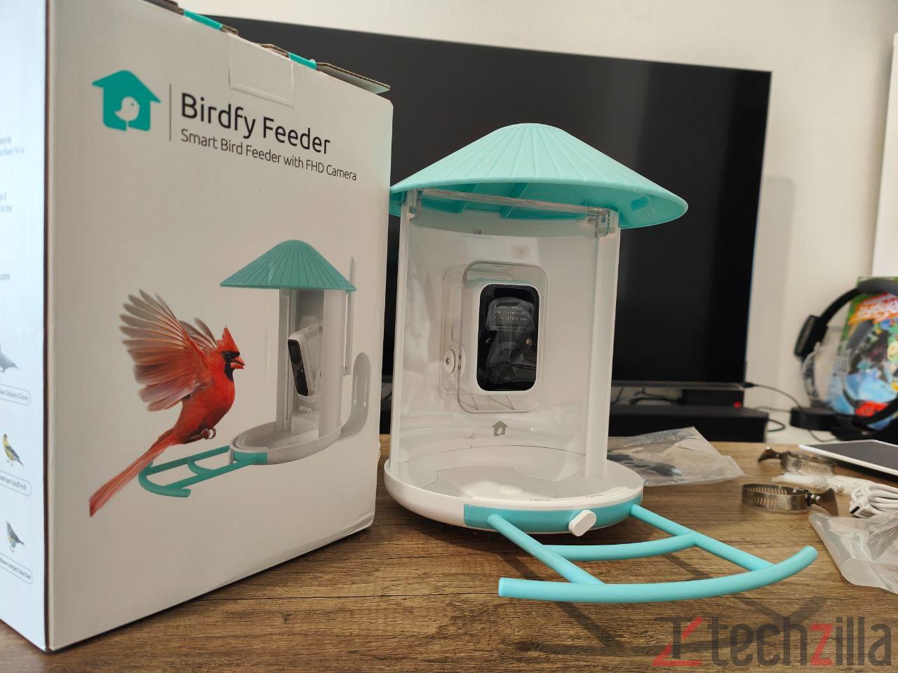 Mangiatoia Per Uccelli Netvue Birdfy Con Videocamera - Birdwatching Smart Con App E IA - Foto 4