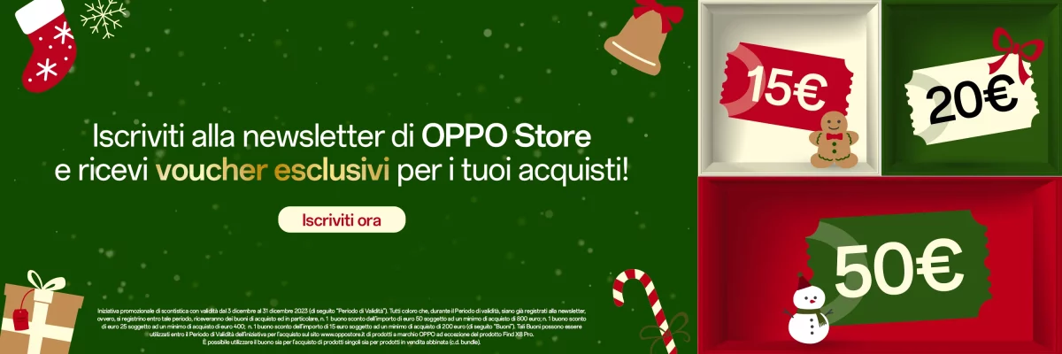 OPPO Celebra il Natale con Offerte Tecnologiche Imperdibili: Find X8 Pro e Reno 12 tra i protagonisti 2 KV 3000x1000 Voucher 1733162906661