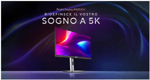 ASUS LANCIA IL NUOVO PROART DISPLAY 5K PA27JCV: ECCELLENZA VISIVA PER I CONTENT CREATOR 2 image002 7