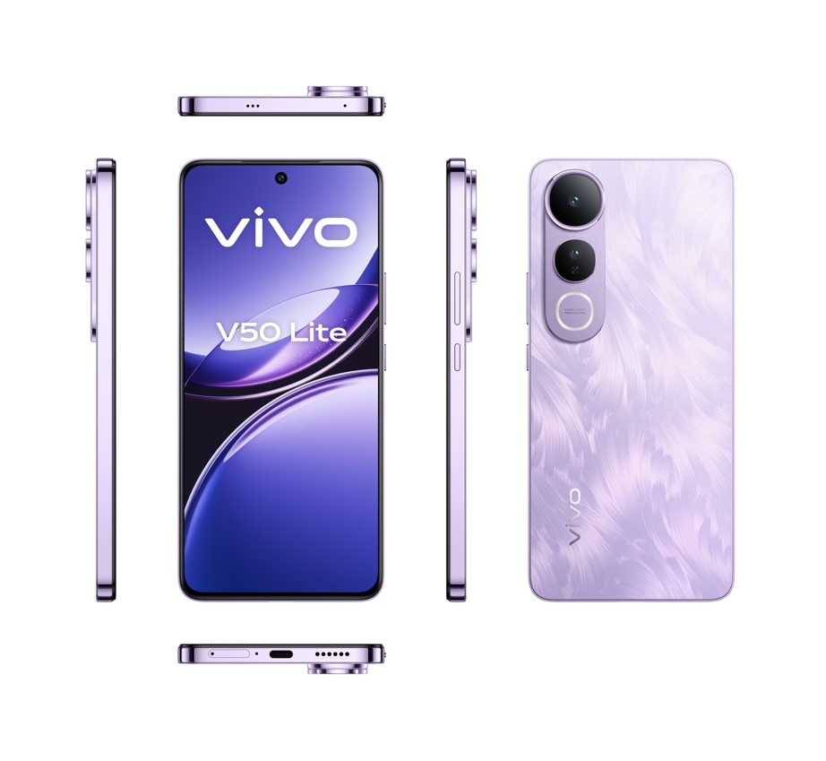 vivo V50 Lite ITA Purple Front Rear