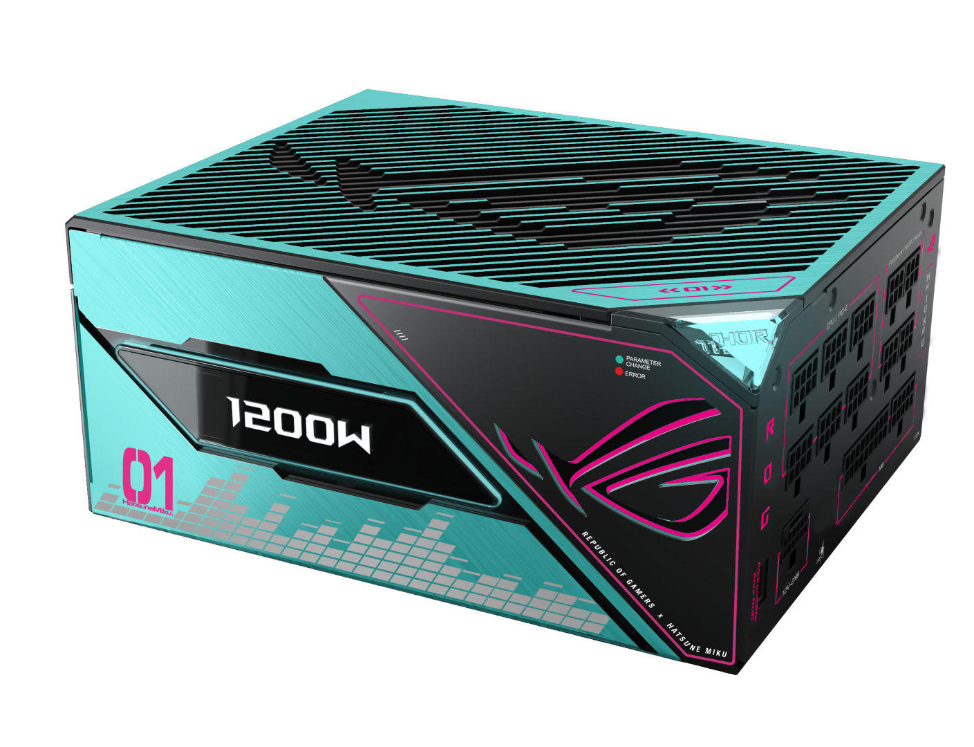 ASUS ROG x Hatsune Miku: una collezione unica tra potenza gaming e stile virtuale 7 FN miku psu ww front 0427 1